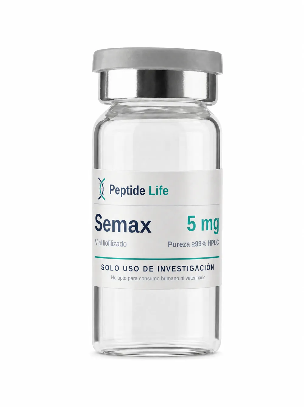 Vial liofilizado 5 mg de Semax 5 mg — análogo de acth estudiado por su interacción con factores neurotróficos y modelos de plasticidad neuronal